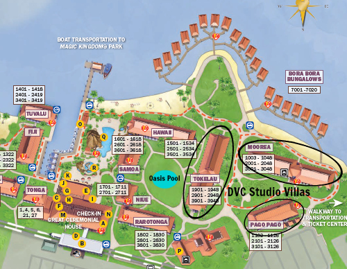 DVC Polynesian Resort Map