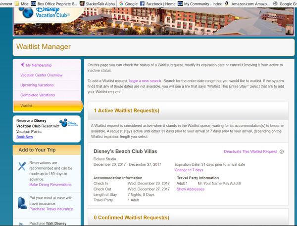 How to Waitlist a DVC Reservation
