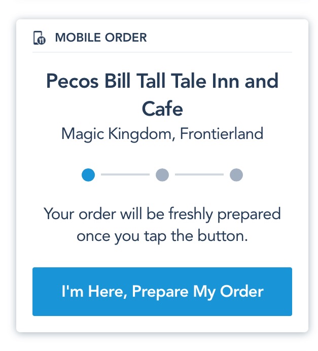 Disney Mobile Ordering
