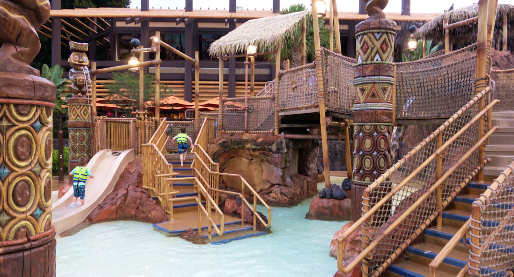 Tiki Water Play Area Disney’s Polynesian Village Resort Orlando Florida Resales DVC